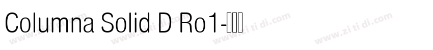 Columna Solid D Ro1字体转换